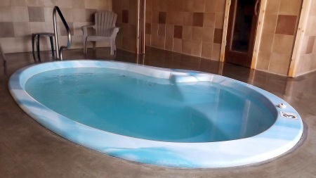 Our Indoor Hot Tub and Dry Sauna for a nice soak at the end of the day